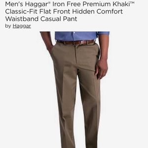 Haggar No Iron classic fit Khaki